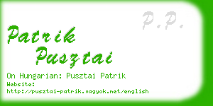 patrik pusztai business card
